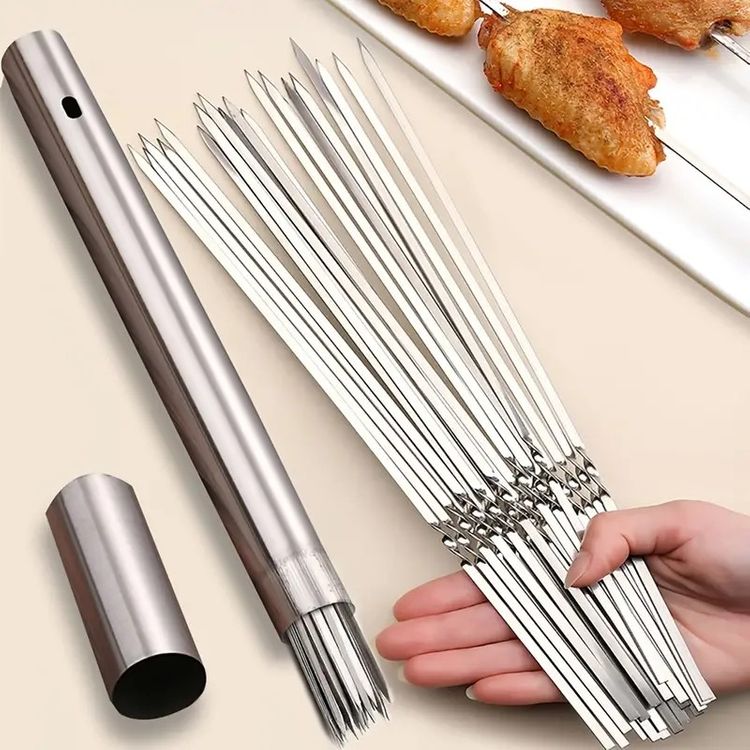 Stainless steel BBQ tools Grill Skewers 10 pcs