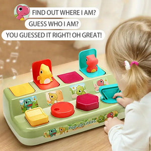 Dinosaur peek-a-boo switch box