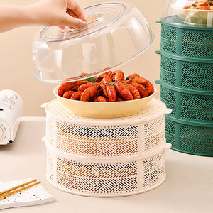 Dust-proof multi-layer hollow dish cover