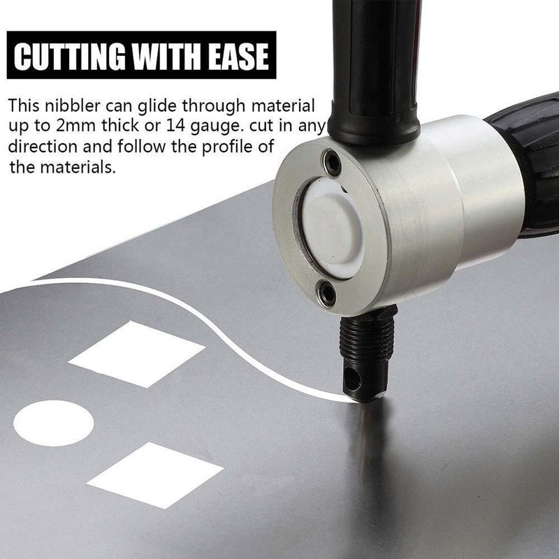 Nibbler Cutter Drill Attachment Double Head Metal Sheet