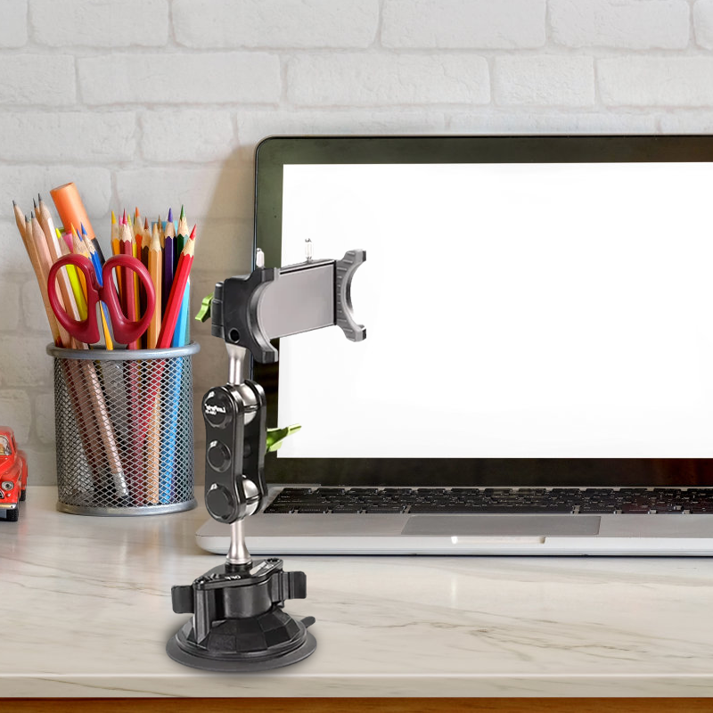 Car Suction Cup Phone Holder with Universal Ball Head Arm