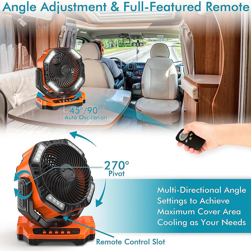 Qai Rv Led Fan Camping LED Fan with Light – acssart
