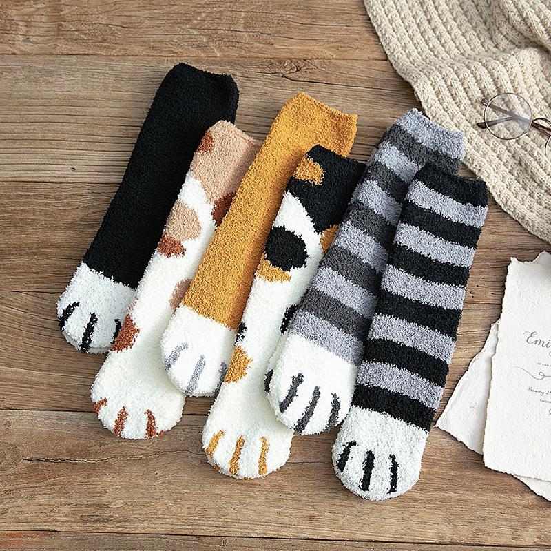 Thick Warm Cute Cat Claw Floor Socks