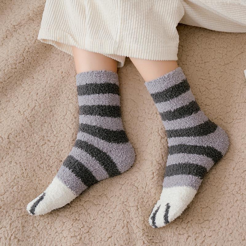 Thick Warm Cute Cat Claw Floor Socks